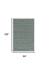 8' X 11' Teal Geometric Patterns Indoor Area Rug - Homeroots - Flyclothing LLC