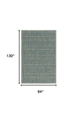 8' X 11' Teal Geometric Patterns Indoor Area Rug - Homeroots - Flyclothing LLC