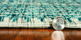 8' X 11' Teal Geometric Patterns Indoor Area Rug - Homeroots - Flyclothing LLC