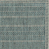 8' X 11' Teal Geometric Patterns Indoor Area Rug - Homeroots - Flyclothing LLC