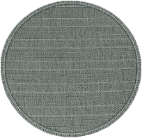 8' Round Teal Geometric Pattern Indoor Outdoor Area Rug - Homeroots - Flyclothing LLC