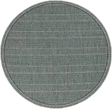 8' Round Teal Geometric Pattern Indoor Outdoor Area Rug - Homeroots