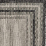 3' X 4' Gray Striped Indoor Outdoor Area Rug - Homeroots - Flyclothing LLC