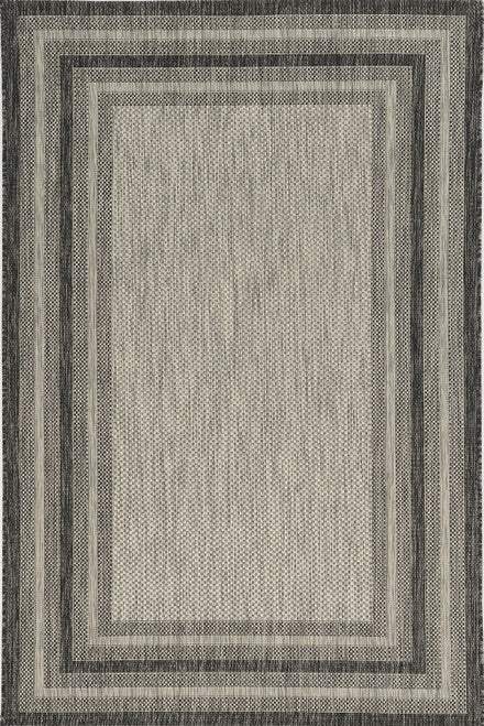 3' X 4' Gray Striped Indoor Outdoor Area Rug - Homeroots - Flyclothing LLC