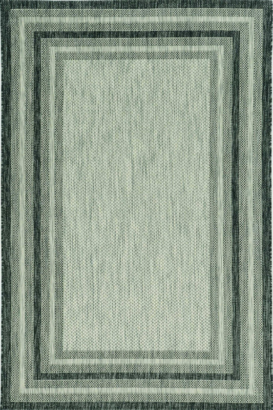 5' X 8' Grey Bordered Area Rug - Homeroots - Flyclothing LLC