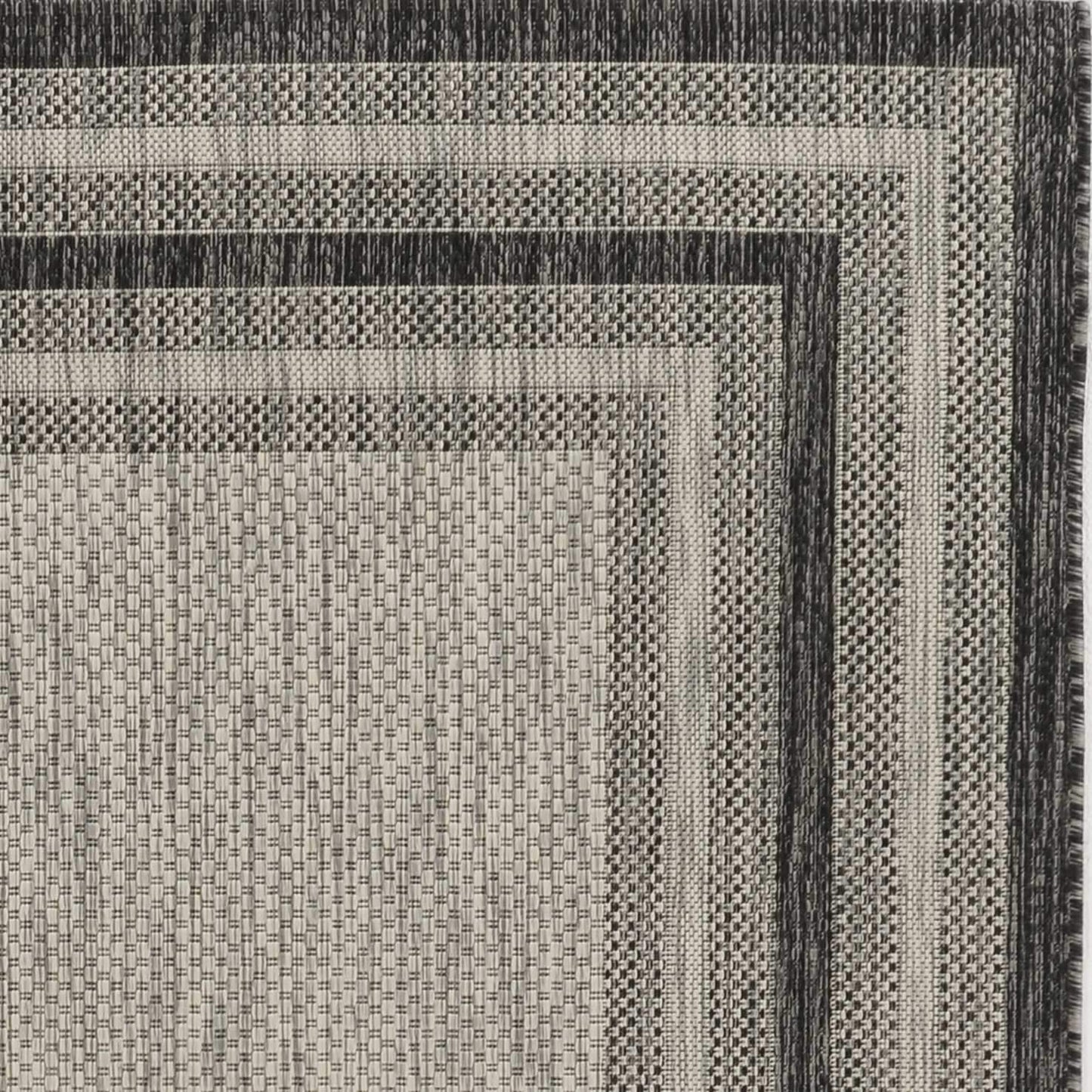 5' X 8' Grey Bordered Area Rug - Homeroots - Flyclothing LLC