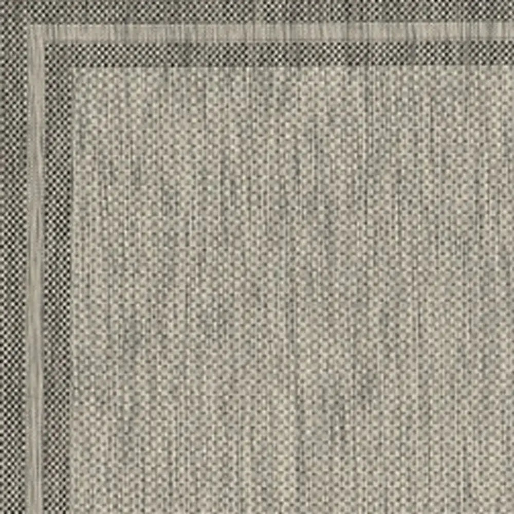 8' X 11' Gray Striped Indoor Outdoor Area Rug - Homeroots - Flyclothing LLC