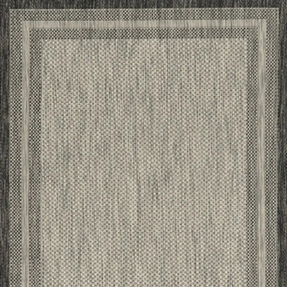 8' X 11' Gray Striped Indoor Outdoor Area Rug - Homeroots - Flyclothing LLC