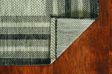 8' X 8' Gray Striped Indoor Outdoor Area Rug - Homeroots - Flyclothing LLC