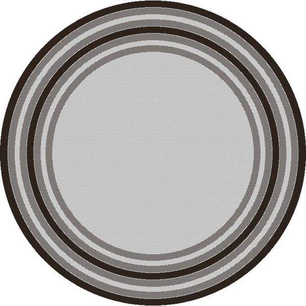8' X 8' Gray Striped Indoor Outdoor Area Rug - Homeroots - Flyclothing LLC