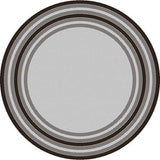8' X 8' Gray Striped Indoor Outdoor Area Rug - Homeroots - Flyclothing LLC