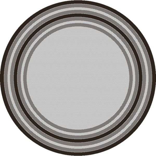 8' X 8' Gray Striped Indoor Outdoor Area Rug - Homeroots - Flyclothing LLC