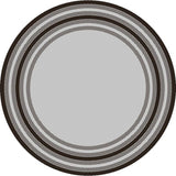 8' X 8' Gray Striped Indoor Outdoor Area Rug - Homeroots