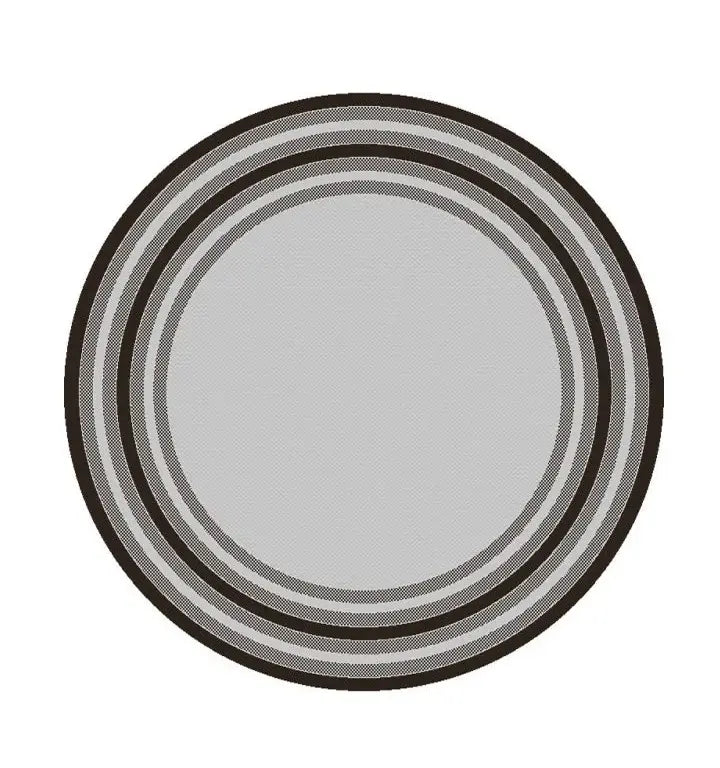 8' X 8' Gray Striped Indoor Outdoor Area Rug - Homeroots - Flyclothing LLC