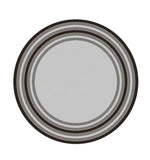 8' X 8' Gray Striped Indoor Outdoor Area Rug - Homeroots