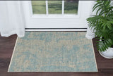 3' X 4' Teal Abstract Area Rug - Homeroots - Flyclothing LLC