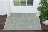 3' X 4' Teal Abstract Area Rug - Homeroots