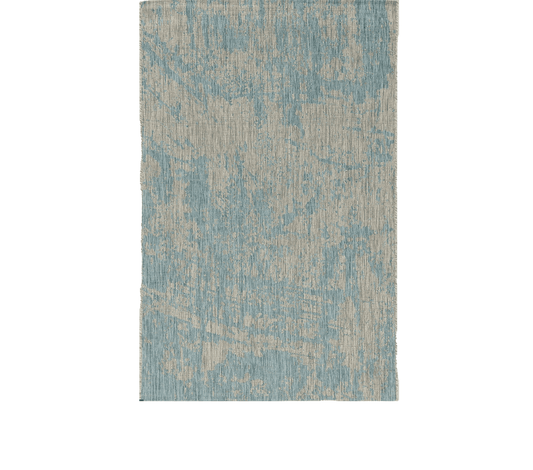 3' X 5' Teal Blue Abstract Indoor Outdoor Area Rug - Homeroots - Flyclothing LLC