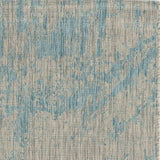 8' X 11' Teal Machine Woven Abstract Strokes Indoor Outdoor Area Rug - Homeroots - Flyclothing LLC