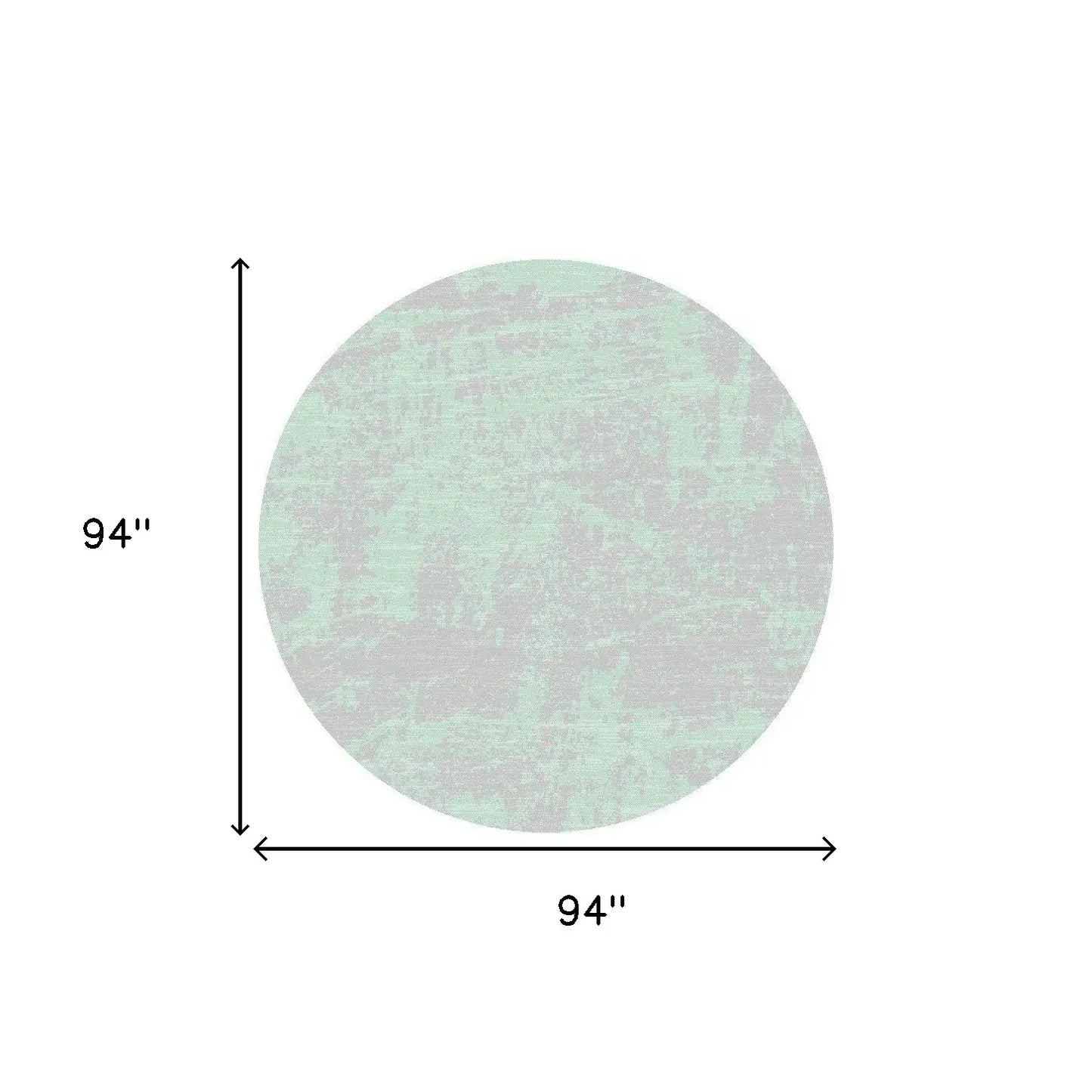 8' Round Blue and Green Round Abstract Indoor Outdoor Area Rug - Homeroots - Flyclothing LLC