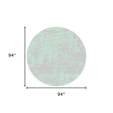 8' Round Blue and Green Round Abstract Indoor Outdoor Area Rug - Homeroots - Flyclothing LLC