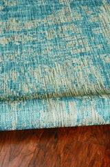8' Round Blue and Green Round Abstract Indoor Outdoor Area Rug - Homeroots - Flyclothing LLC