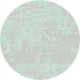 8' Round Blue and Green Round Abstract Indoor Outdoor Area Rug - Homeroots