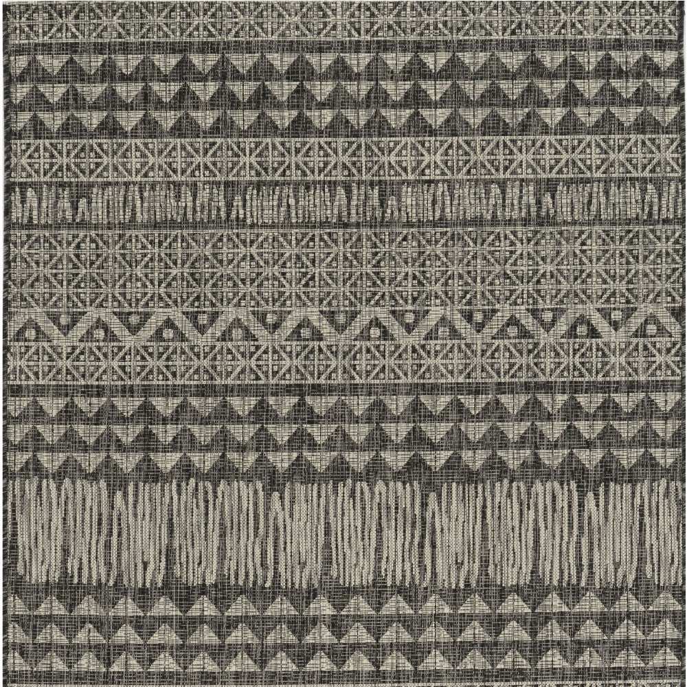 3' X 4' Charcoal Southwestern Indoor Outdoor Area Rug - Homeroots - Flyclothing LLC