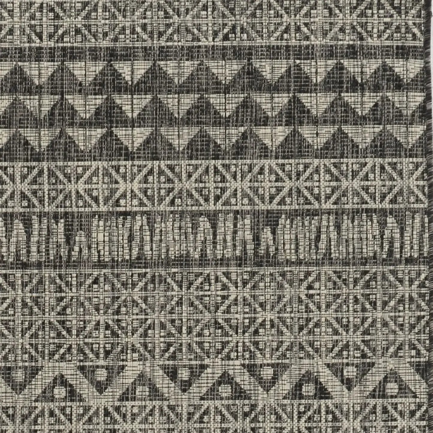 3' X 4' Charcoal Southwestern Indoor Outdoor Area Rug - Homeroots - Flyclothing LLC