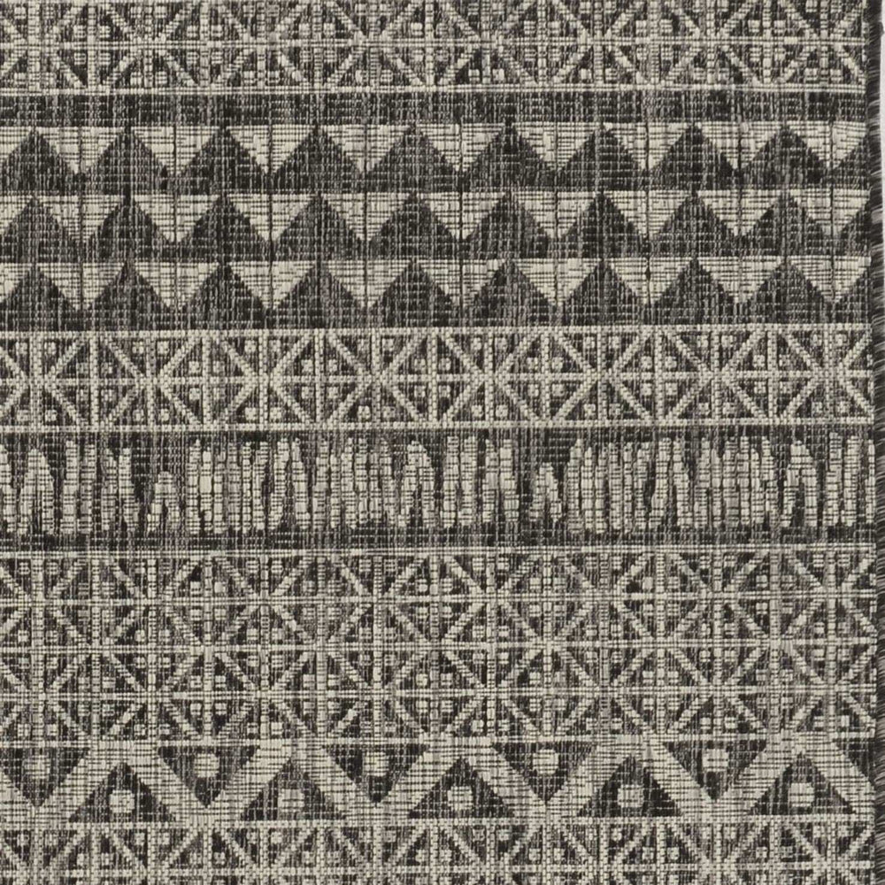 3' X 4' Charcoal Southwestern Indoor Outdoor Area Rug - Homeroots - Flyclothing LLC