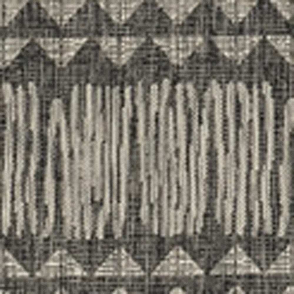 8' X 11' Charcoal Southwestern Indoor Outdoor Area Rug - Homeroots - Flyclothing LLC