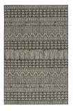 8' X 11' Charcoal Southwestern Indoor Outdoor Area Rug - Homeroots
