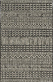 8' X 11' Charcoal Southwestern Indoor Outdoor Area Rug - Homeroots