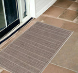 3' X 4' Brown Geometric Indoor Outdoor Area Rug - Homeroots
