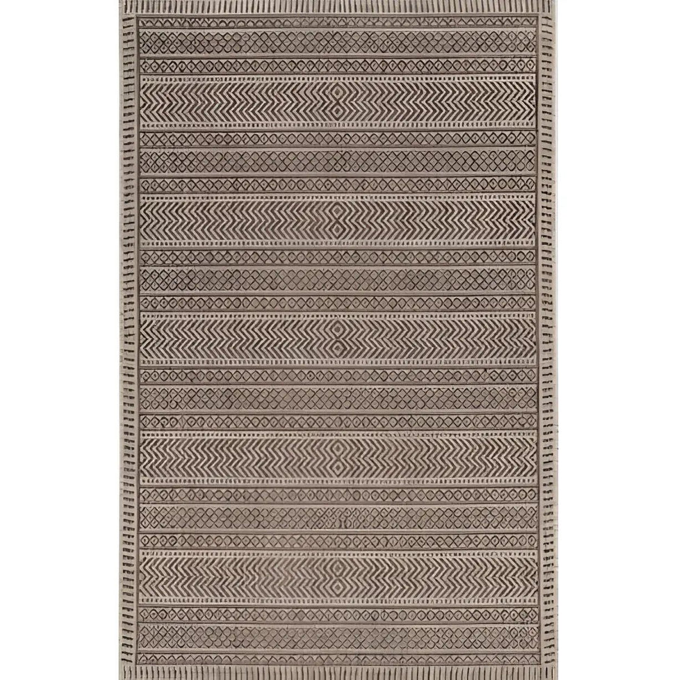3' X 4' Brown Geometric Indoor Outdoor Area Rug - Homeroots