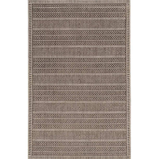 3' X 4' Brown Geometric Indoor Outdoor Area Rug - Homeroots - Flyclothing LLC