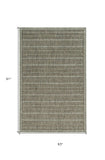5' X 8' Brown Southwestern Indoor Outdoor Area Rug - Homeroots