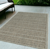 5' X 8' Brown Southwestern Indoor Outdoor Area Rug - Homeroots