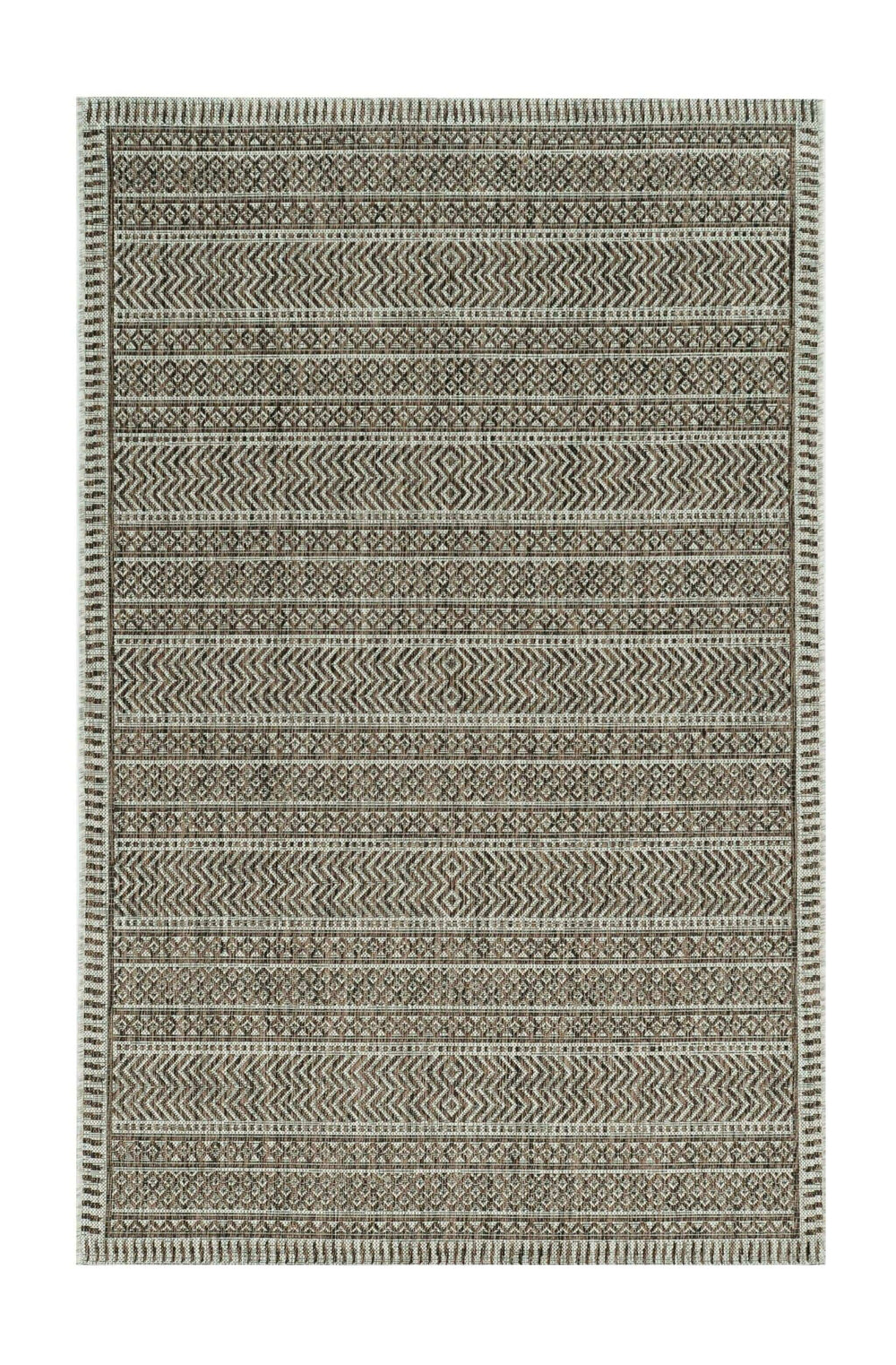 5' X 8' Brown Southwestern Indoor Outdoor Area Rug - Homeroots - Flyclothing LLC