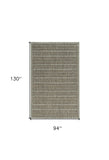 8' X 11' Mocha Geometric Patterns Indoor Area Rug - Homeroots - Flyclothing LLC