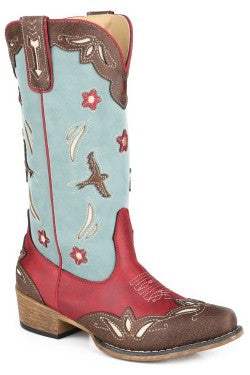 Womens Roper Mulit Colored Faux Leather Birdie Boots - Roper - Flyclothing LLC
