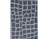 3' X 5' Blue and Gray Abstract Indoor Outdoor Area Rug - Homeroots