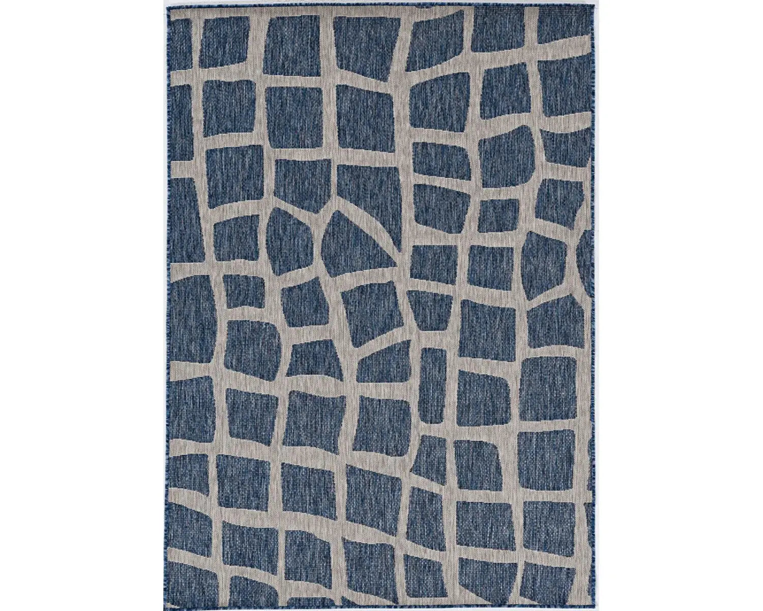 3' X 5' Blue and Gray Abstract Indoor Outdoor Area Rug - Homeroots - Flyclothing LLC