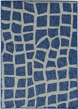 5' X 8' Blue Or Grey Abstract Panels Area Rug - Homeroots - Flyclothing LLC