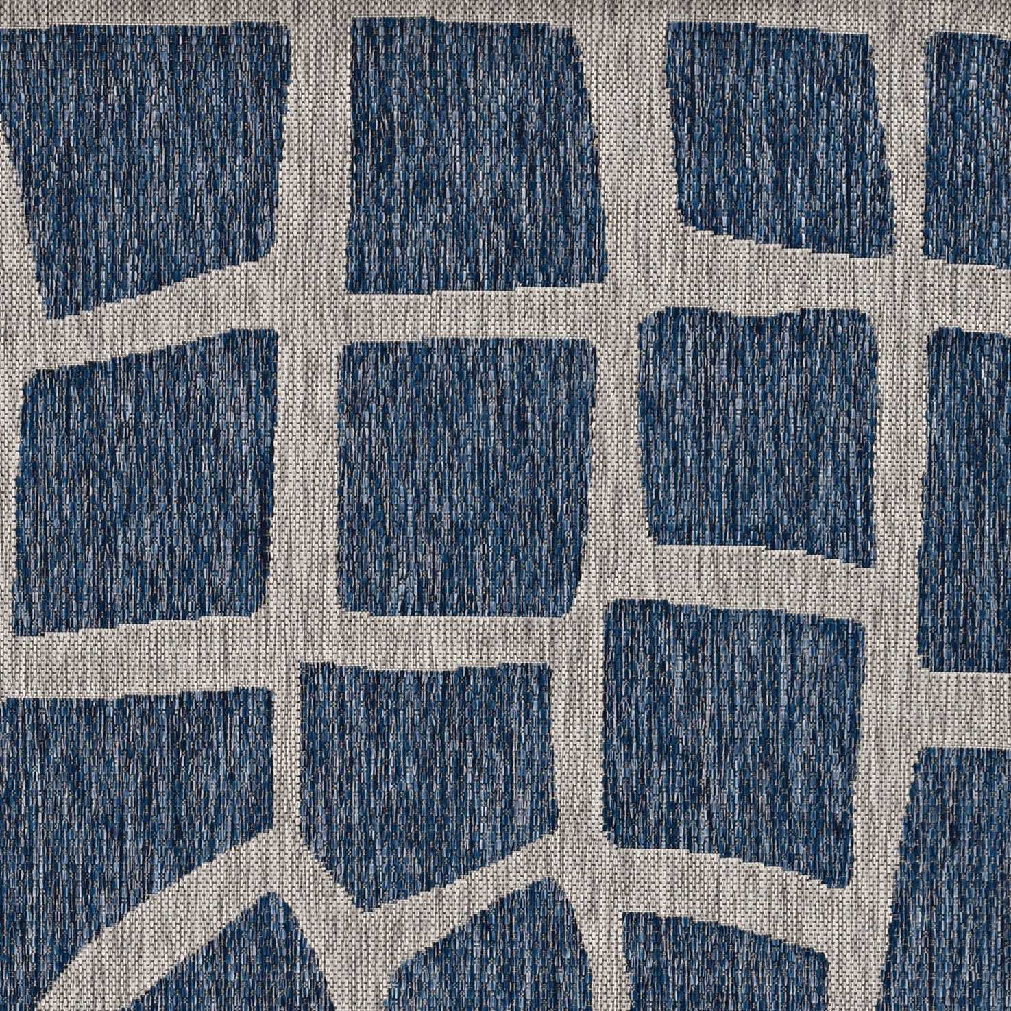 8' X 11' Blue and Gray Abstract Indoor Outdoor Area Rug - Homeroots - Flyclothing LLC