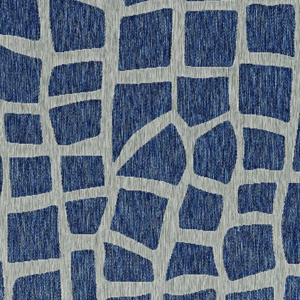 8' X 11' Blue and Gray Abstract Indoor Outdoor Area Rug - Homeroots - Flyclothing LLC