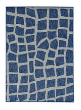 8' X 11' Blue and Gray Abstract Indoor Outdoor Area Rug - Homeroots - Flyclothing LLC