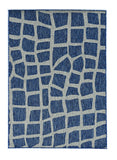 8' X 11' Blue and Gray Abstract Indoor Outdoor Area Rug - Homeroots