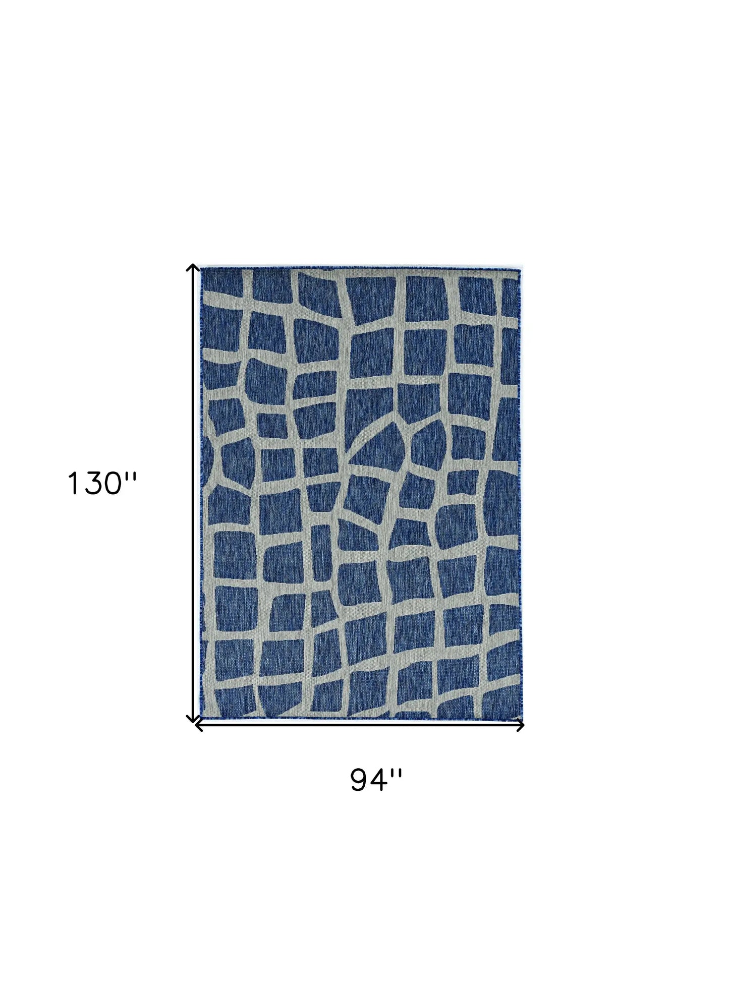 8' X 11' Blue and Gray Abstract Indoor Outdoor Area Rug - Homeroots - Flyclothing LLC
