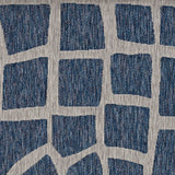 8' Round Blue and Gray Abstract Indoor Outdoor Area Rug - Homeroots - Flyclothing LLC